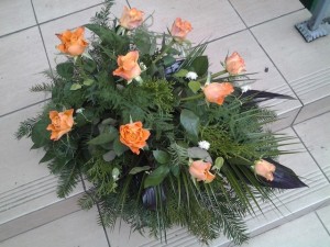 Wiązanka z pomarańczowych róż