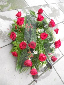 Wiązanka z czerwonych róż